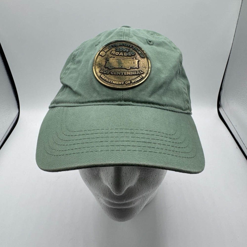 Vintage 2005 NYC Transit Rodeo Hat Metal Bus Centennial Medallion MTA Strapback